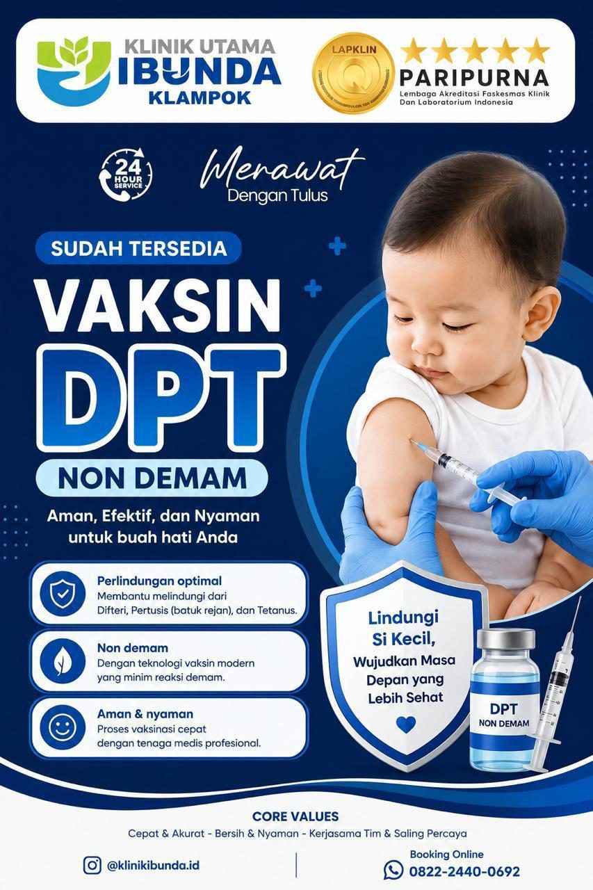 Vaksin DPT Non Demam untuk Perlindungan Kesehatan Tambahan bagi Si Kecil